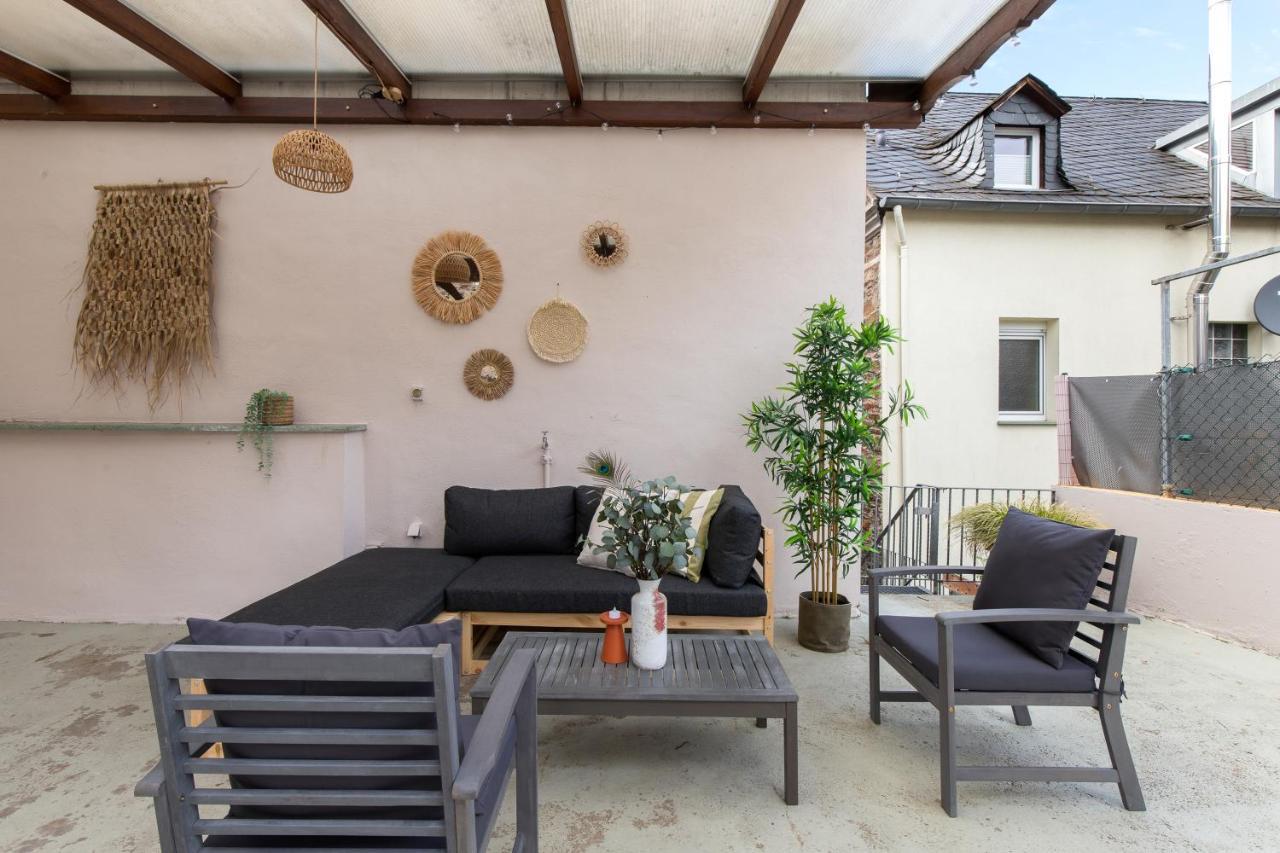 Appartement Haus Blaue Traube mit moselblick und privat terrasse à Ediger-Eller Extérieur photo