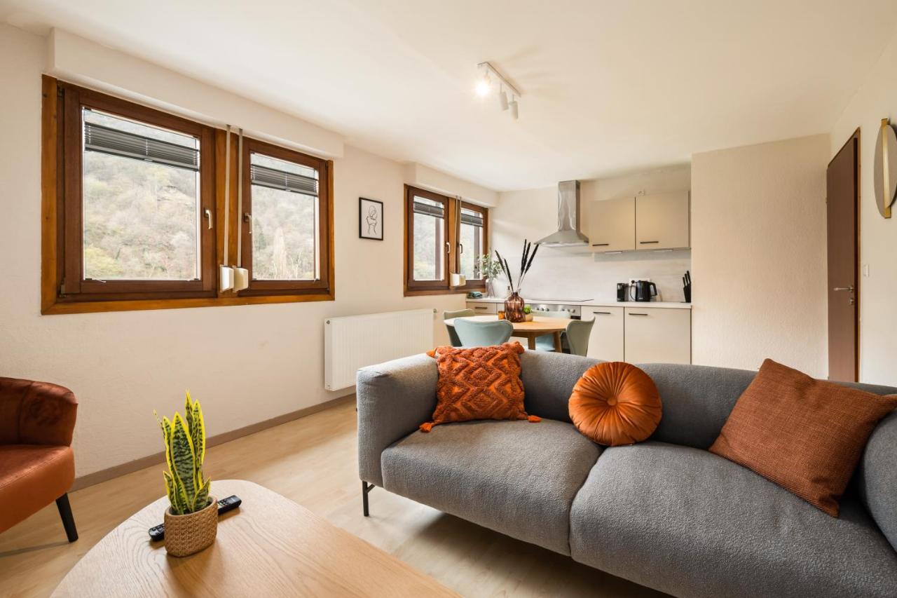Appartement Haus Blaue Traube mit moselblick und privat terrasse à Ediger-Eller Extérieur photo